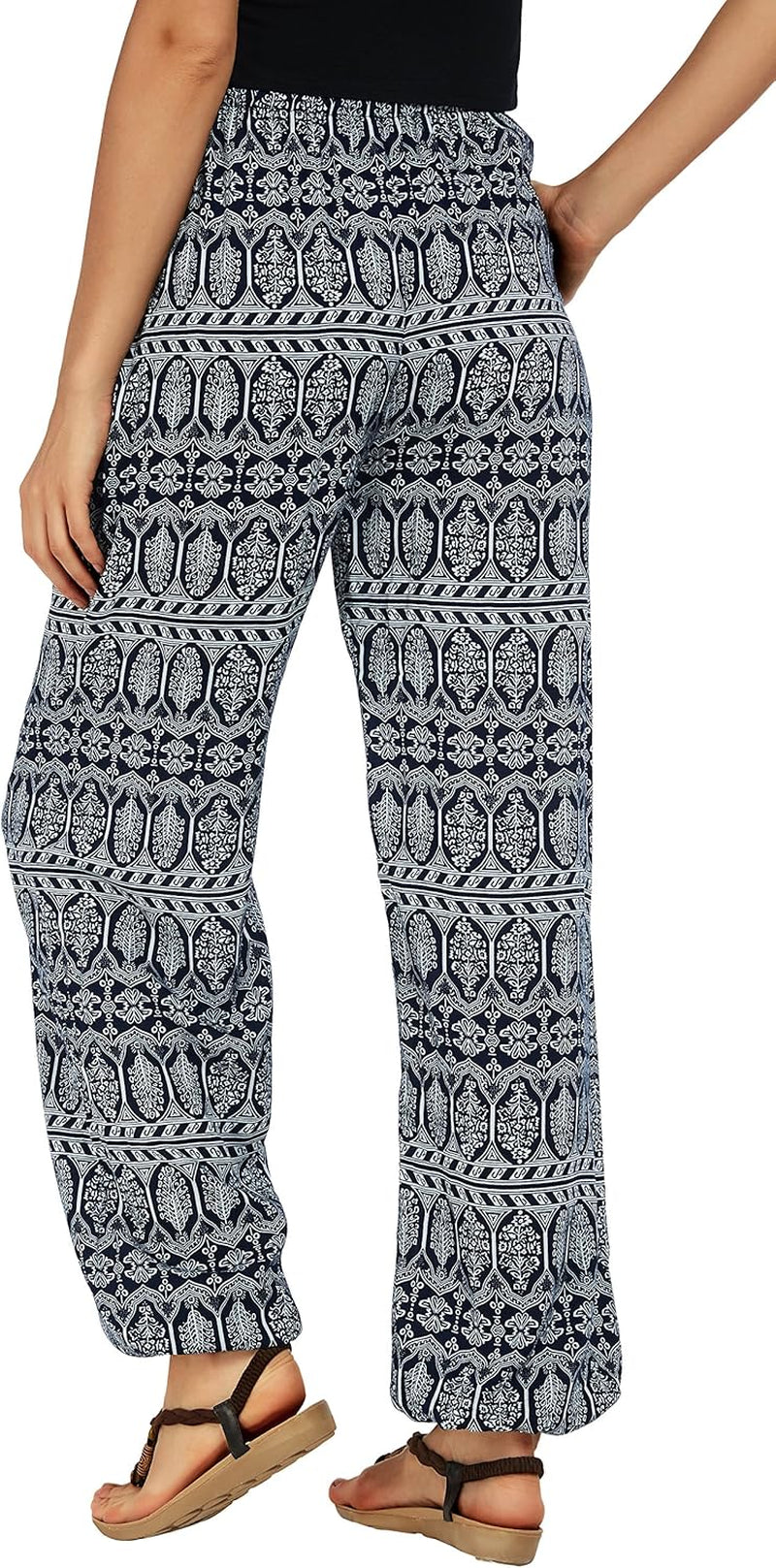 Women'S Floral Print Summer Boho Pants Harem Beach Vacation Pants