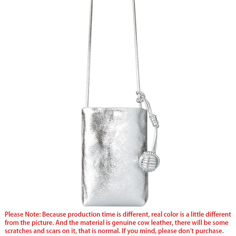 Royal Bagger Mini Crossbody Bags, Genuine Leather Mobile Phone Bag, Luxury Shoulder Coin Purse 1613