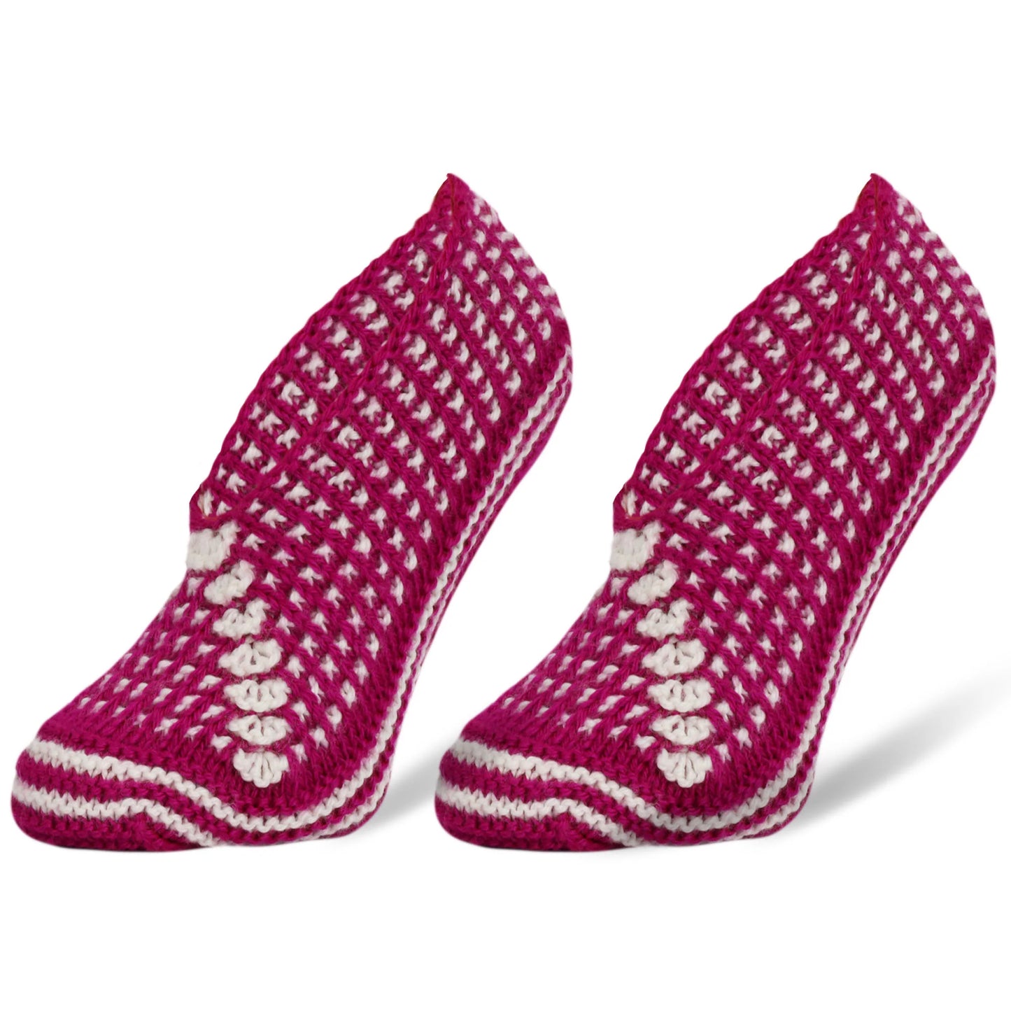 Crochet Hand Knit Slippers for Women Socks 1 Pair Shoe Size 5-7