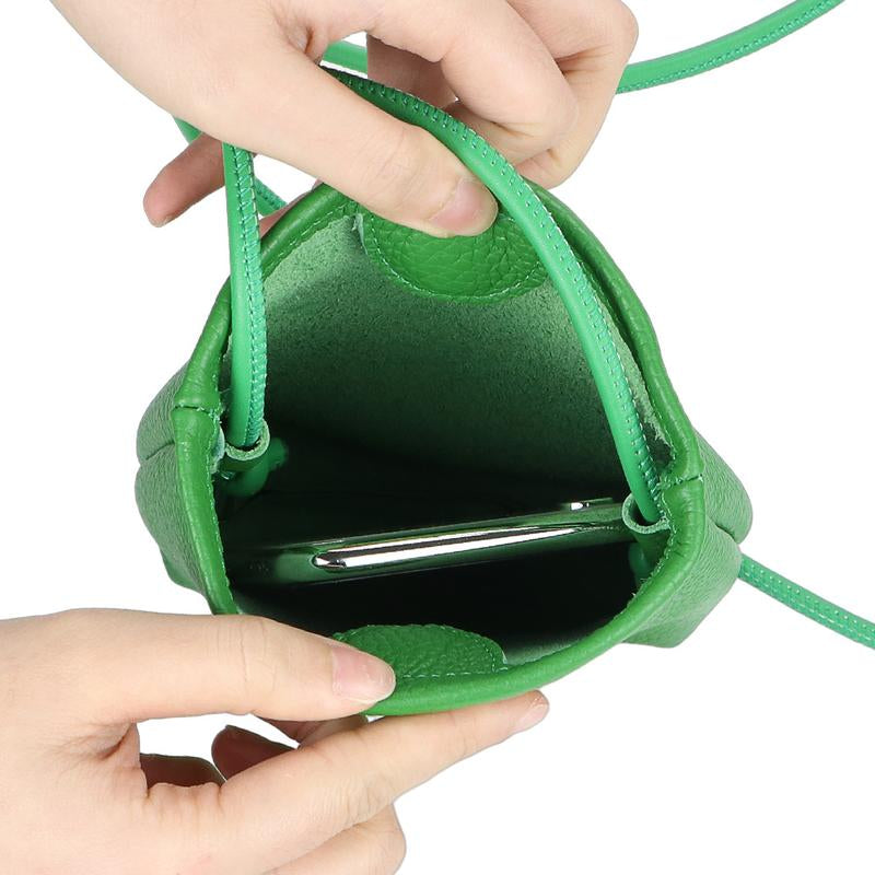 Royal Bagger Mini Crossbody Bags, Genuine Leather Mobile Phone Bag, Luxury Shoulder Coin Purse 1613