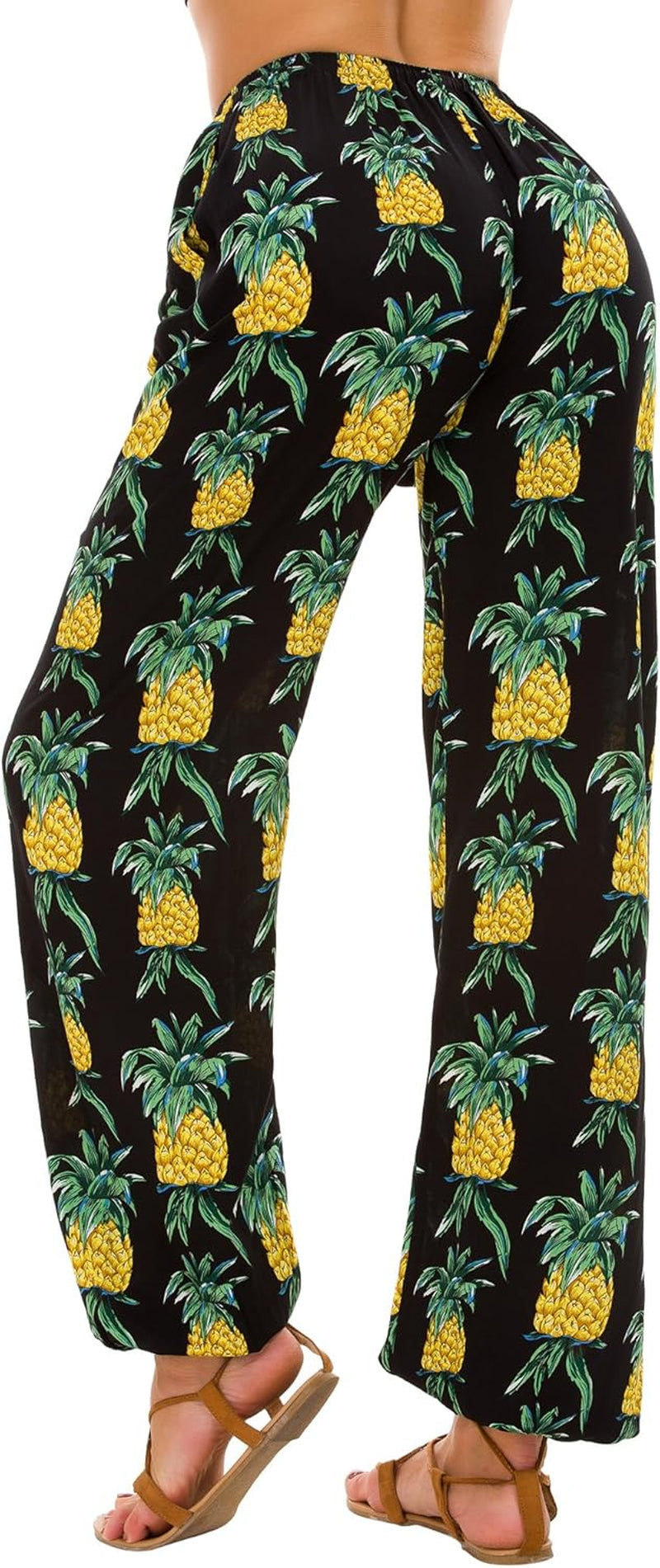 Women'S Floral Print Summer Boho Pants Harem Beach Vacation Pants