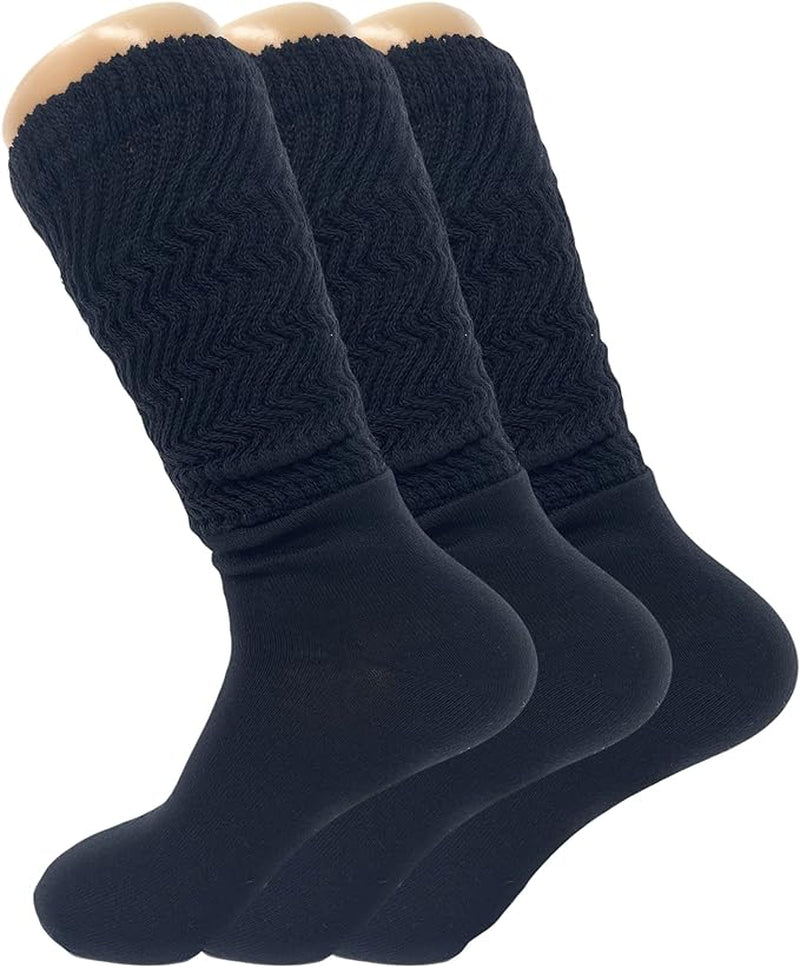 Women'S Slouch Knee High Socks – 3 Pairs, Size 9-11 | Soft, Breathable & Versatile
