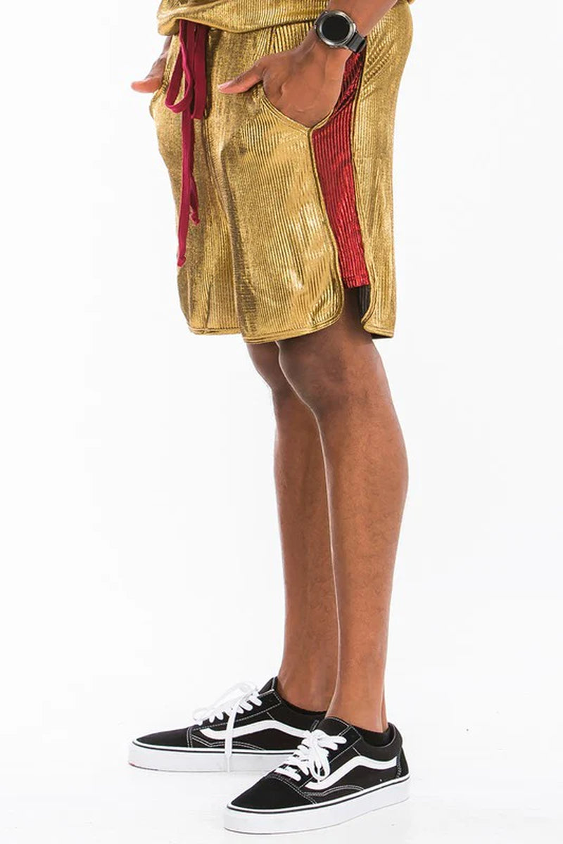METALLIC FLICK SHORTS